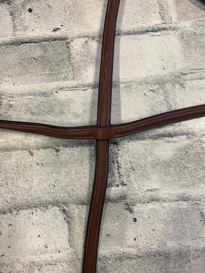 Raised Fancy Stitch Standing Martingale Brown XFull