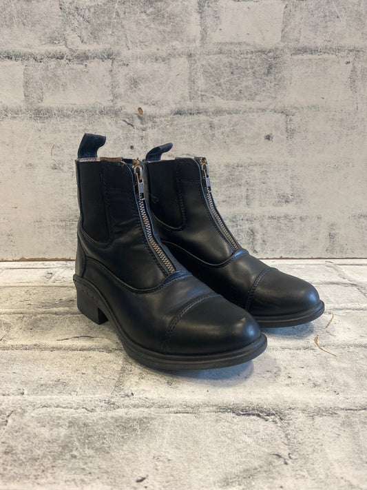 Auken Zip-Up Paddock Boots Black Childrens 2