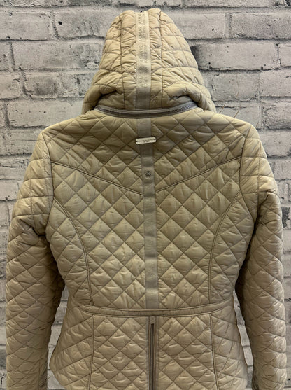 Asmar Quilted Lined Zip Up Jacket Beige M