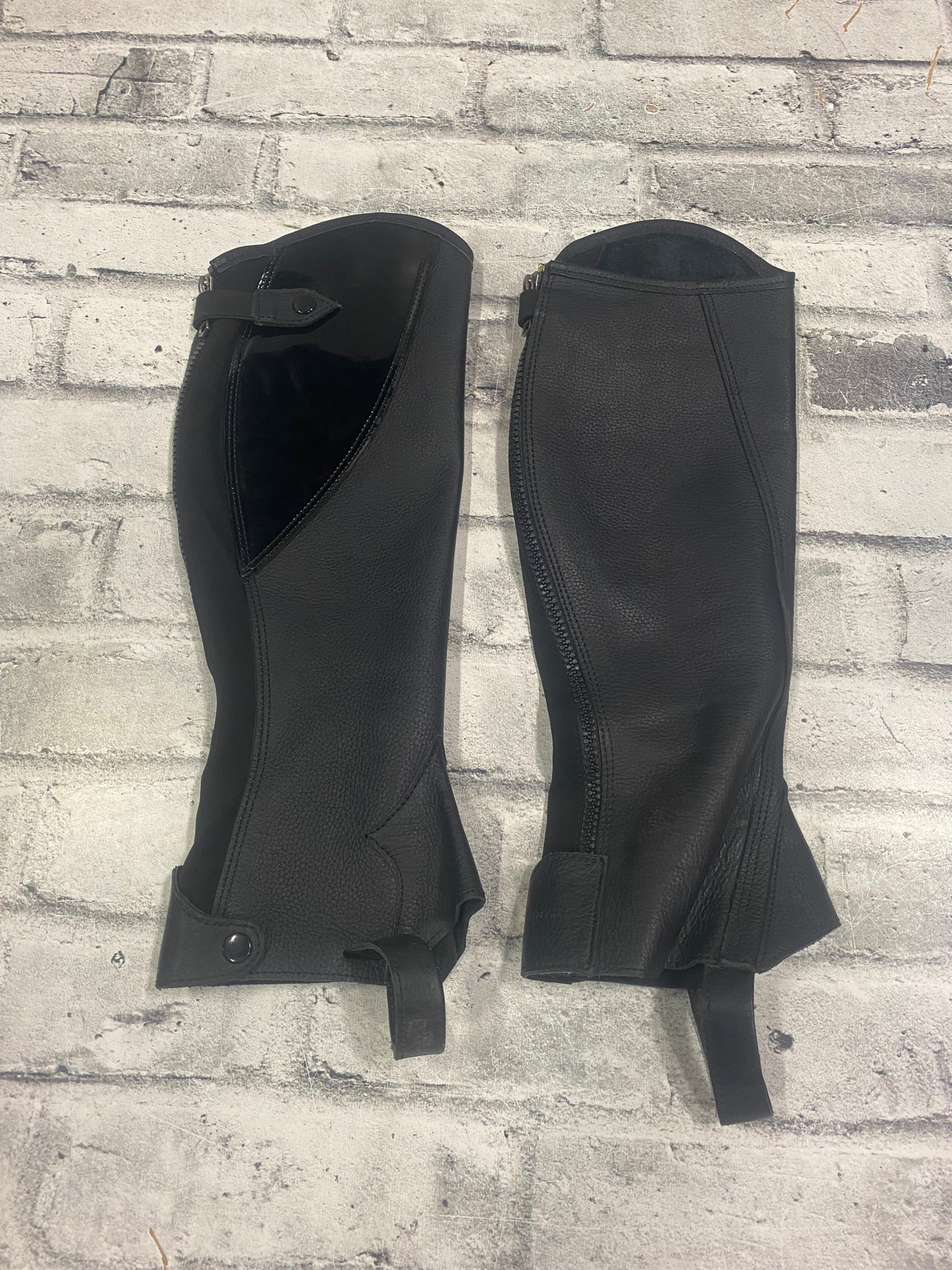 Soren Leather Half Chaps Black L