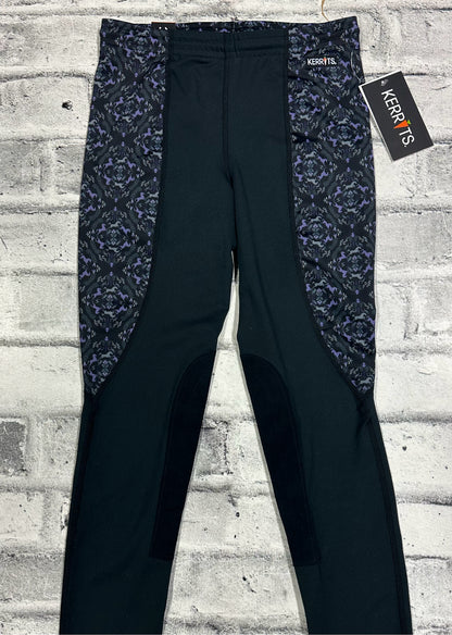 Kerrtis KP Pull On Riding Breeches Black/Pony Print Children's L NEW
