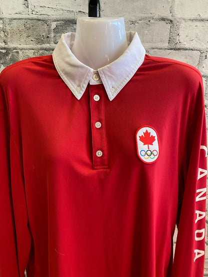 Asmar LS Polo Shit Team Canada Red L