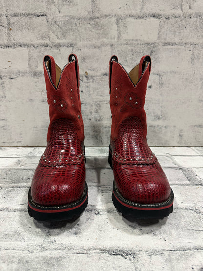 Ariat Phat Baby Short Cowboy Boots Red 9