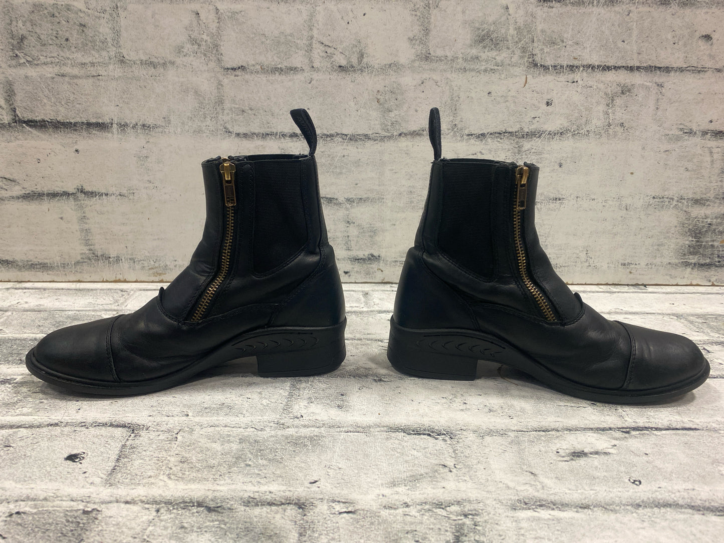 Auken Zip Up Paddock Boots Black 7