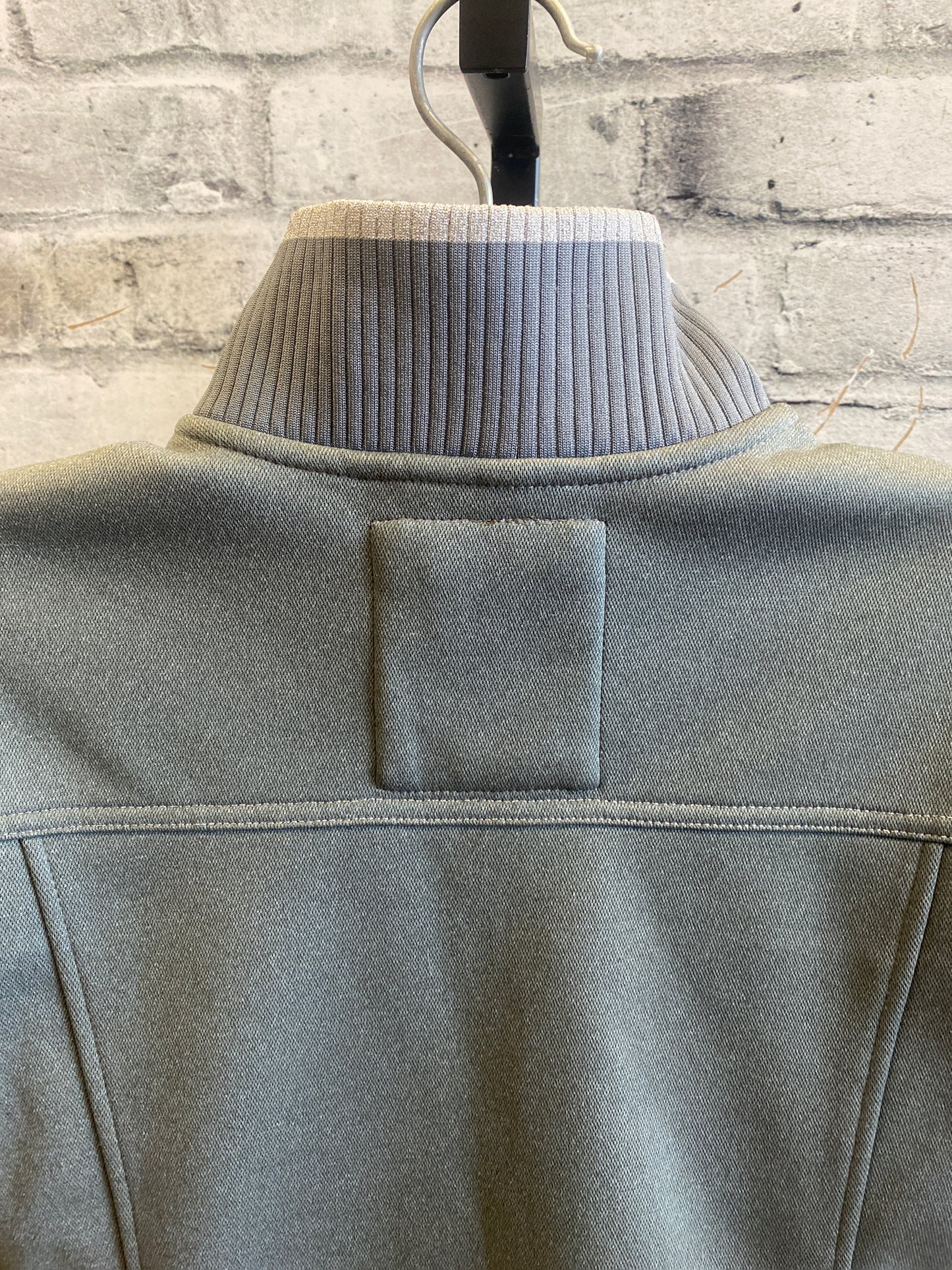 BR Zip Up Sweater Grey/Sequin M