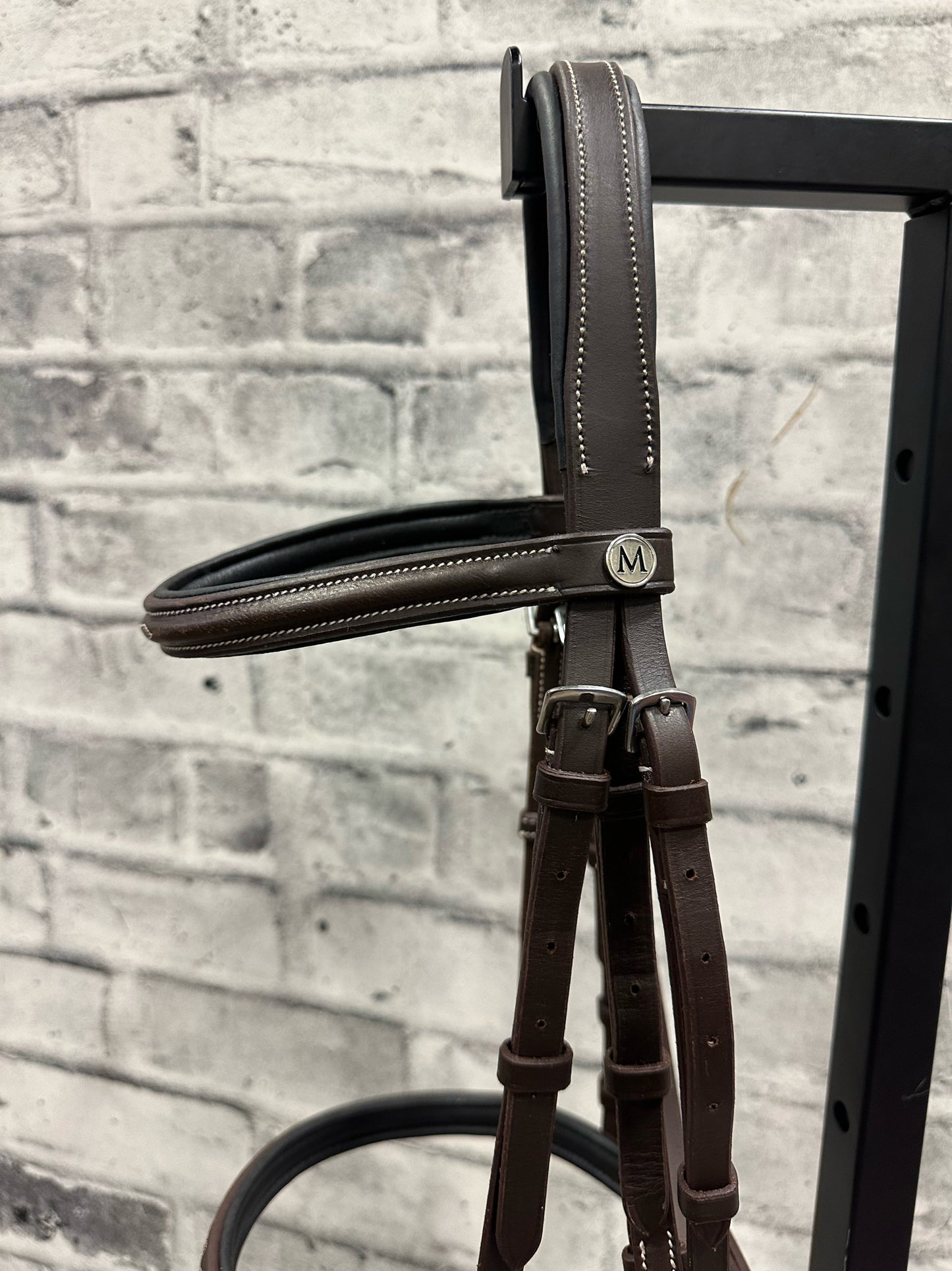 Mondega Padded Fancy Stitch Bridle Brown Cob + Reins