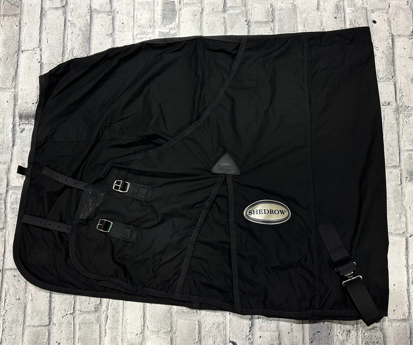 80" Shedrow Cotton Sheet Black (Embroidered)
