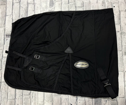 80" Shedrow Cotton Sheet Black (Embroidered)