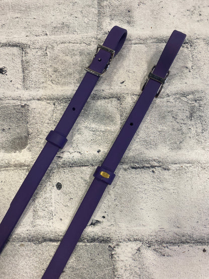 Rubber Barrel Reins Purple/Black