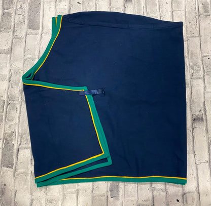 75" Wool Cooler Navy & Green