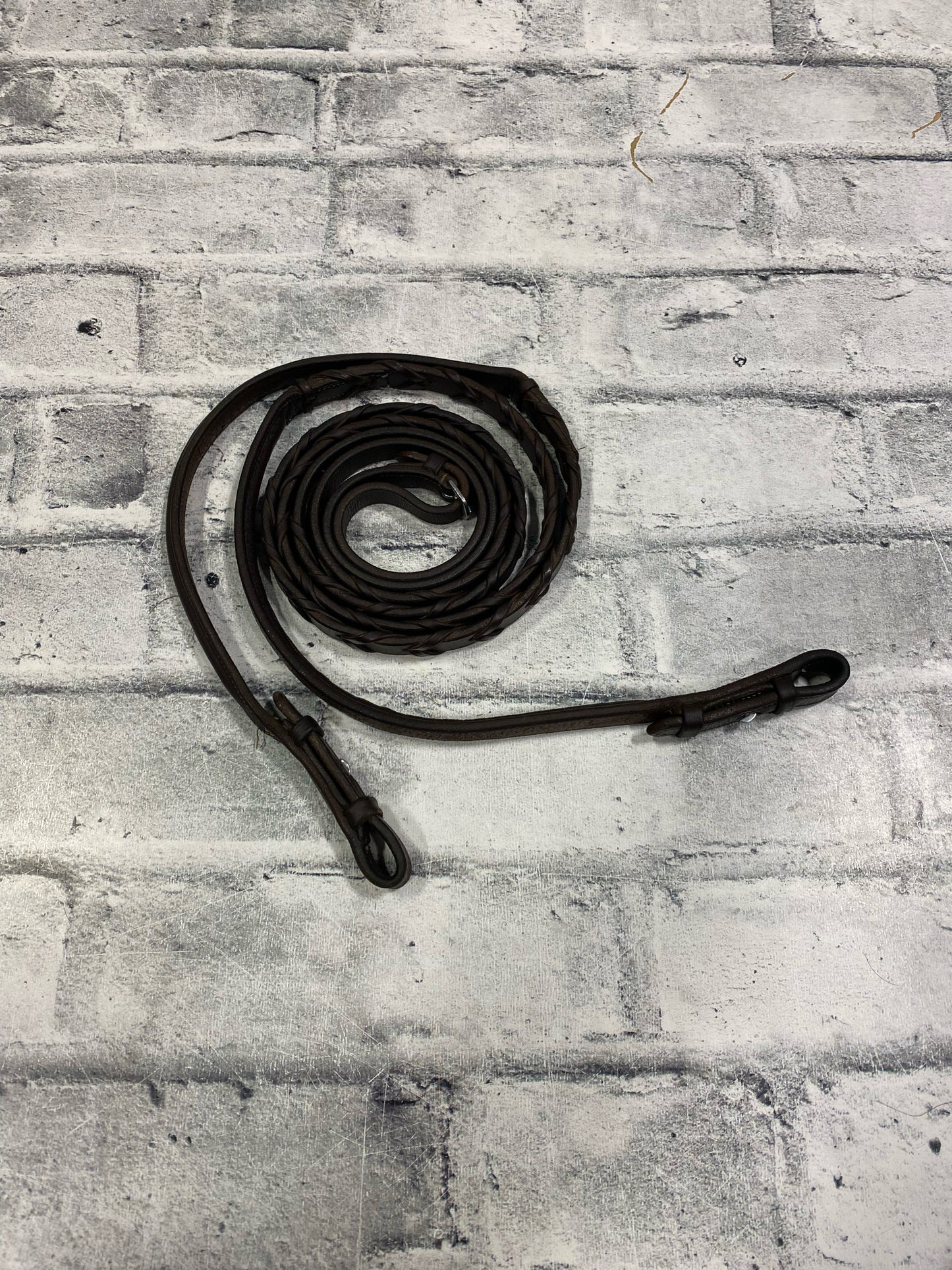 Fancy Stitch Laced Reins Brown