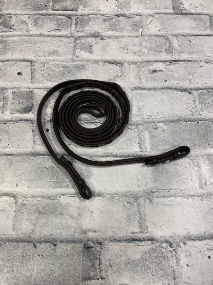 Fancy Stitch Laced Reins Brown