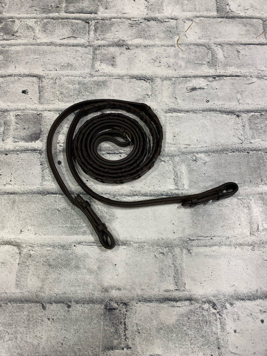 Fancy Stitch Laced Reins Brown