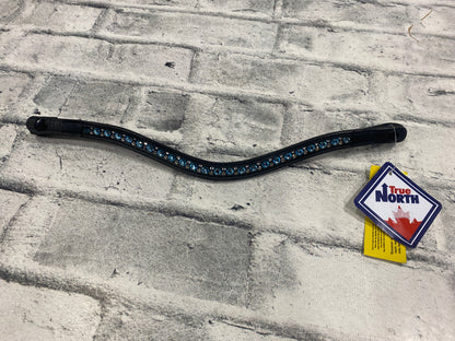 15" True North Browband w/Blue Stones Black