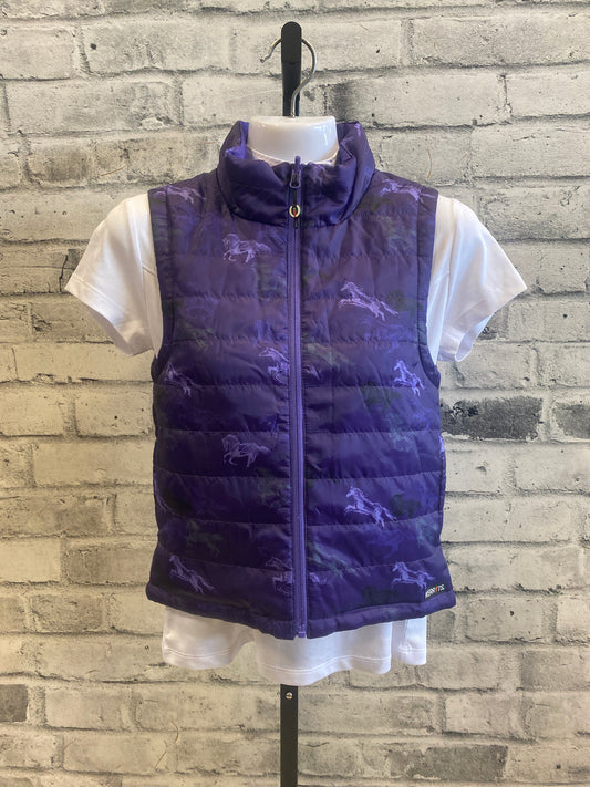 Kerrits Reversible Vest Purple/Horses Childrens M
