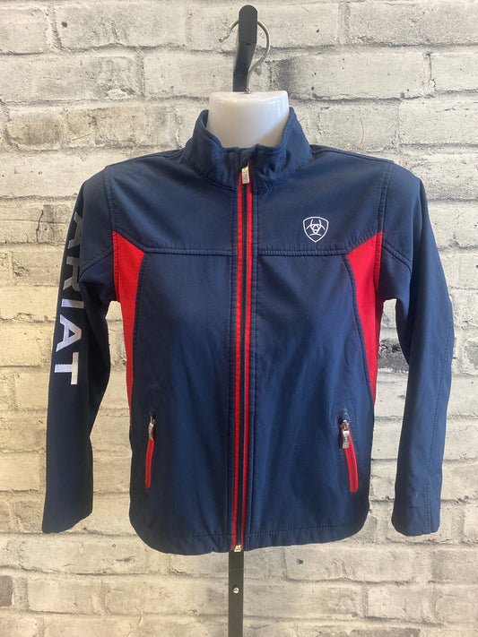 Ariat Tek Softshell Jacket Navy/Red Childrens S