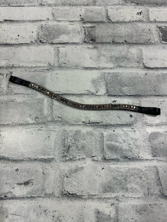 15" Equiture Swaroski Rose Gold/Pink Curve Browband