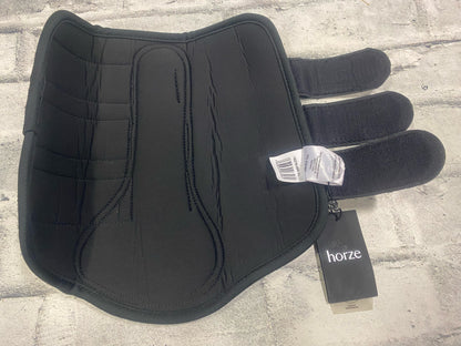 Horze Black Patent Leather Brushing Boots XL NEW