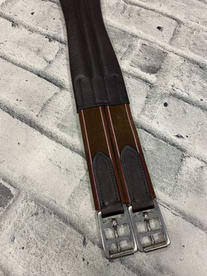 38" Fancy Stitch Leather Girth Brown