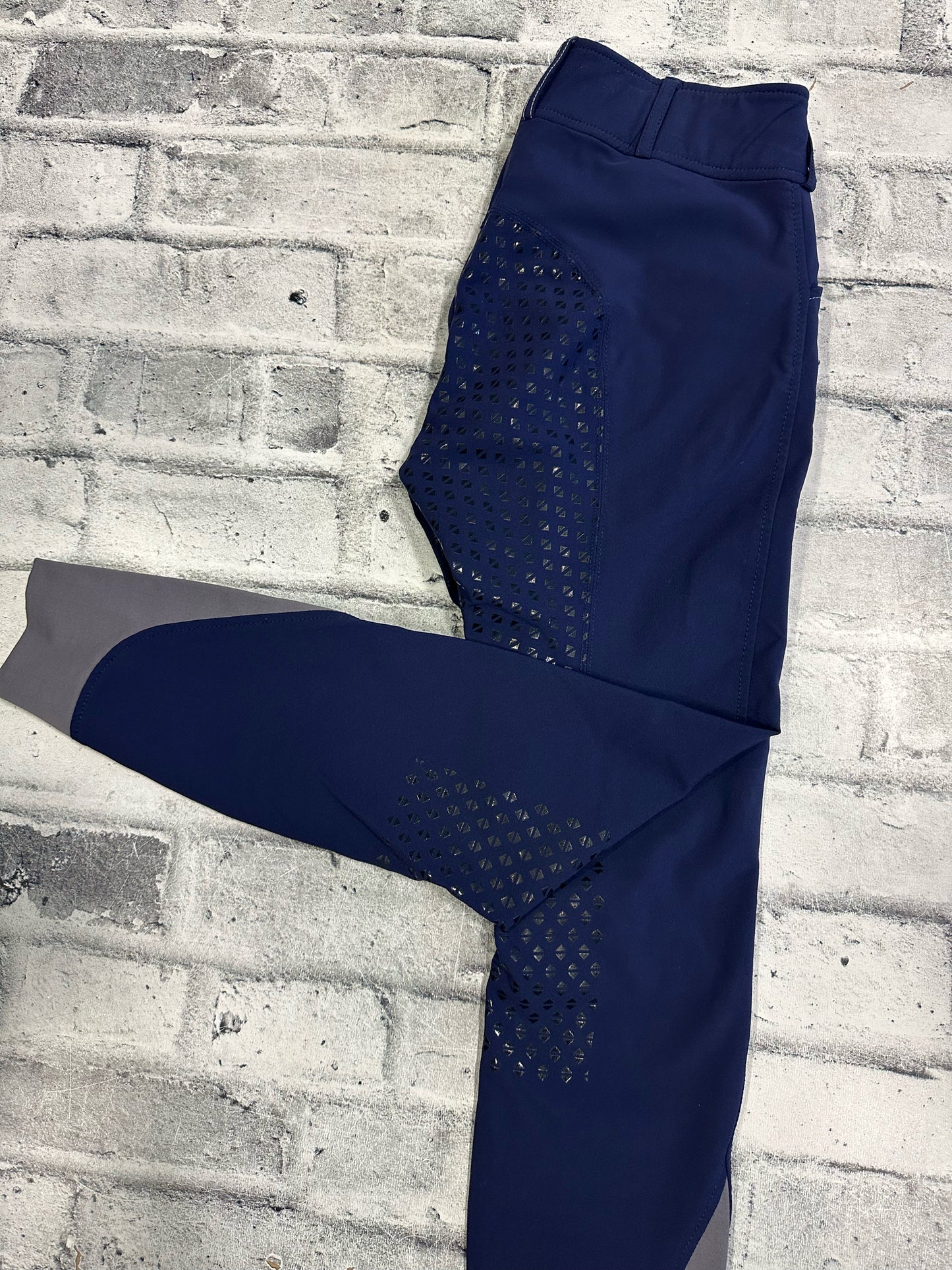 Elation Platinum FS Grip Breeches Navy 26