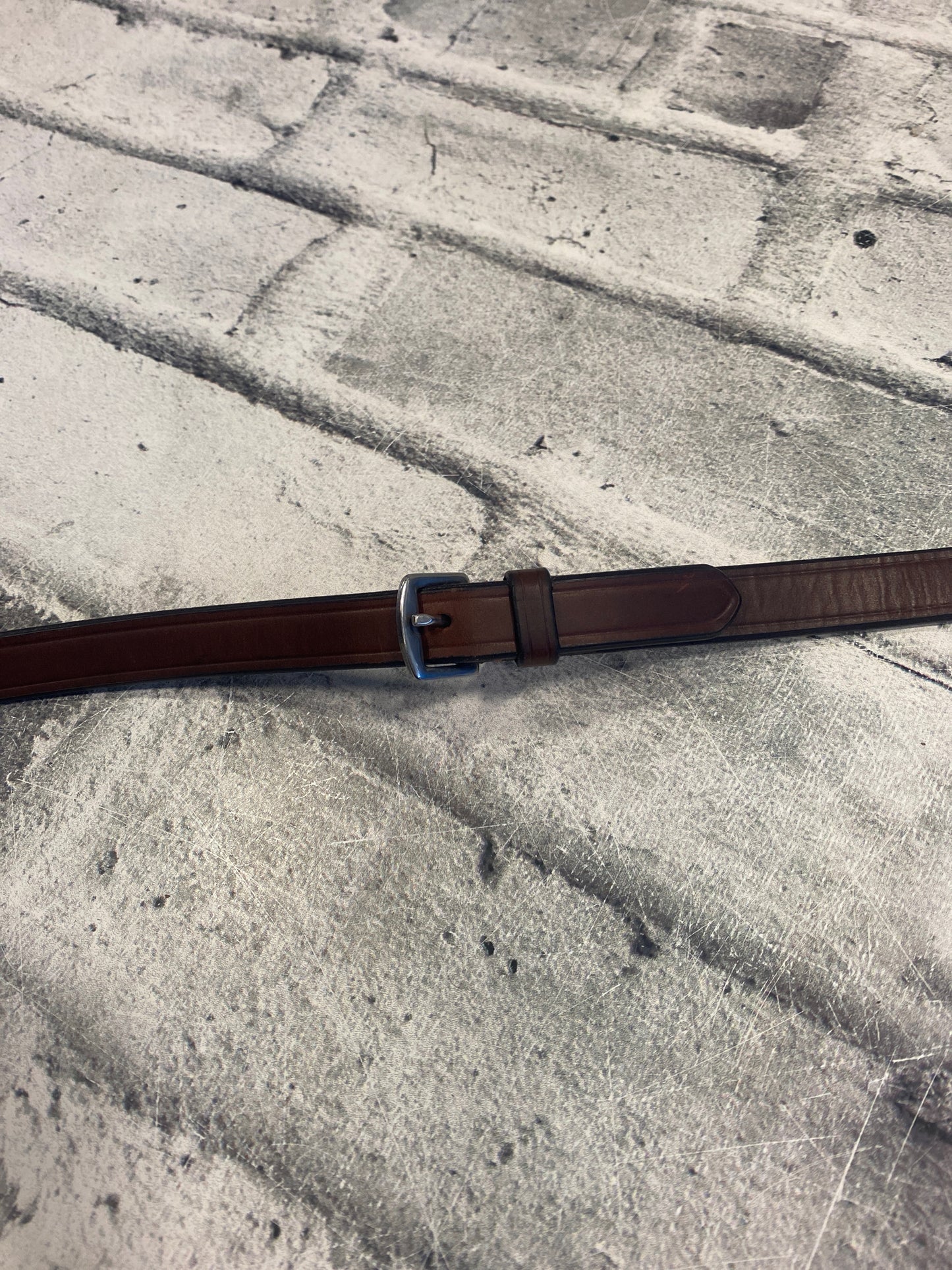 Raised Fancy Stitched Laced Reins Chestnut Brown
