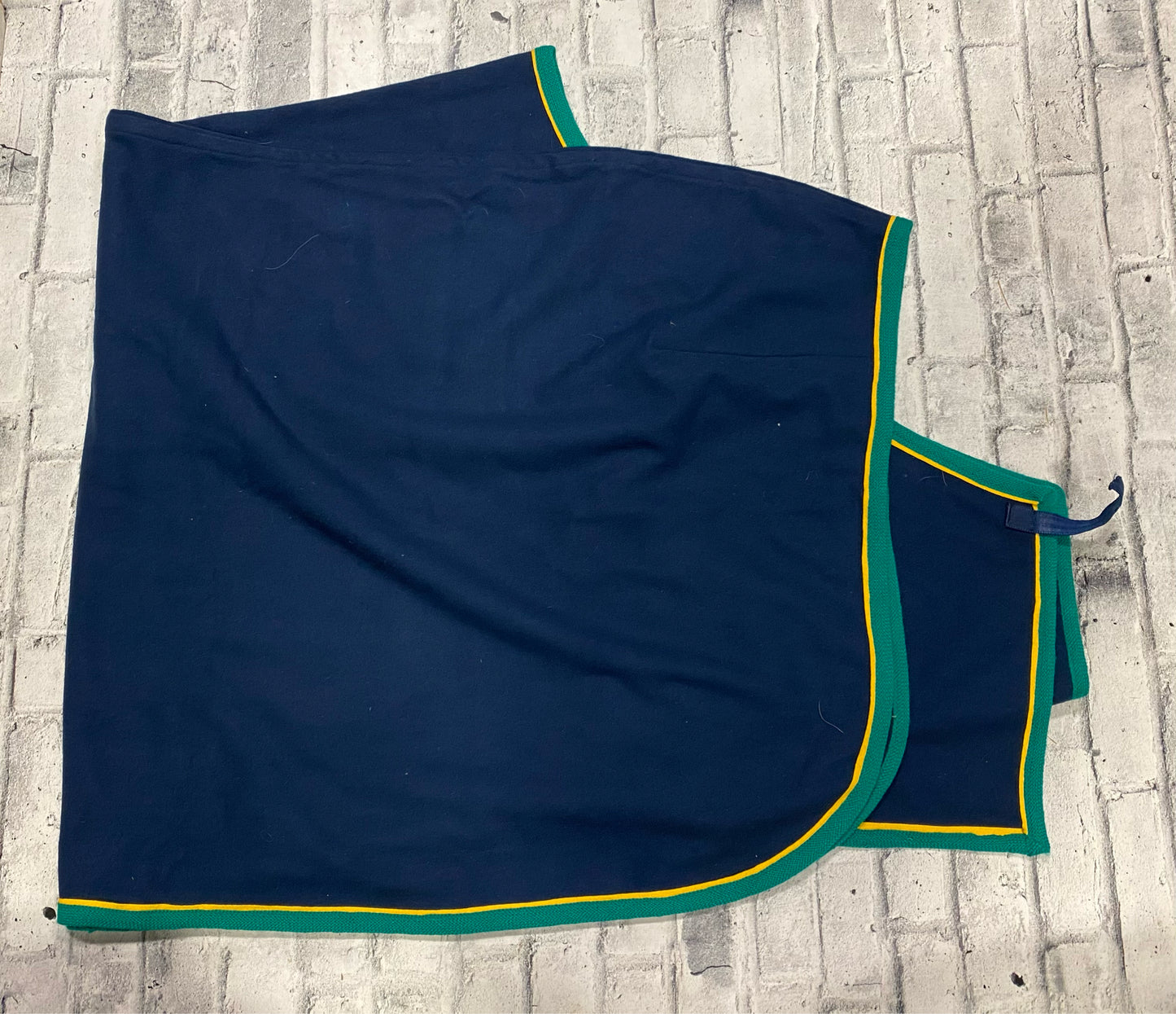 75" Wool Cooler Navy & Green