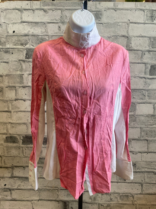 Asmar LS Show Shirt Pink/White XS Missing 2 Buttons