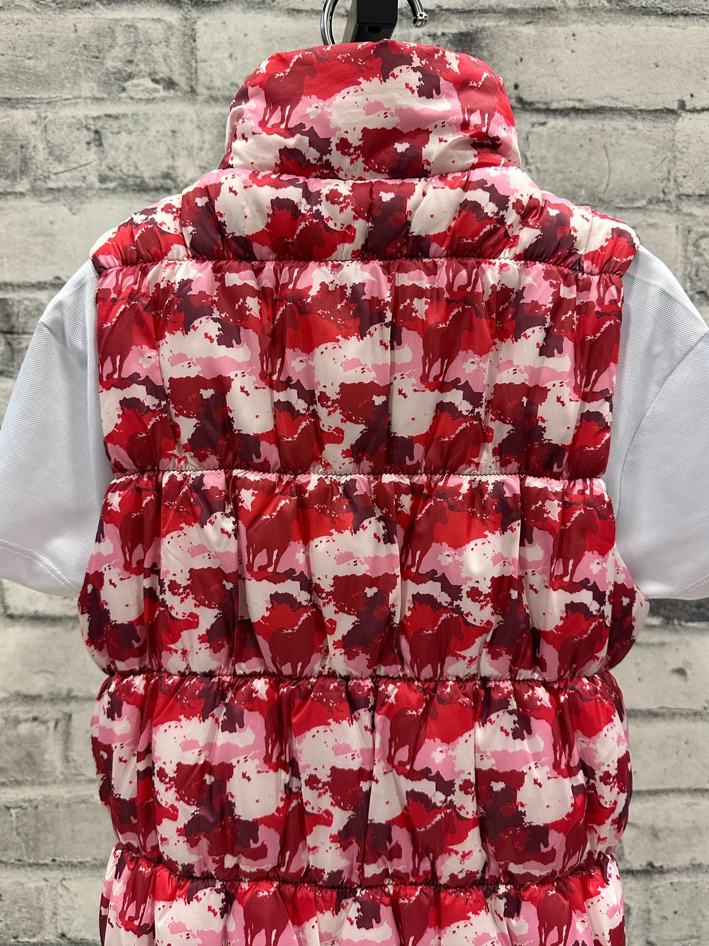 Horsewear Puffy Vest Horse Pattern Childrens 11-12