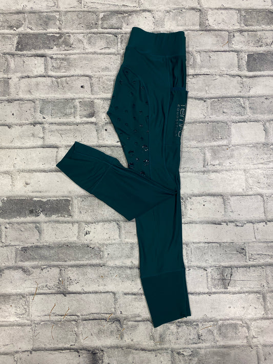 Tempo Grip Pull On Riding Tights Teal L