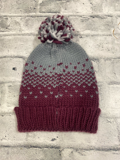 Horsewear Knit Toque Grey & Burgundy