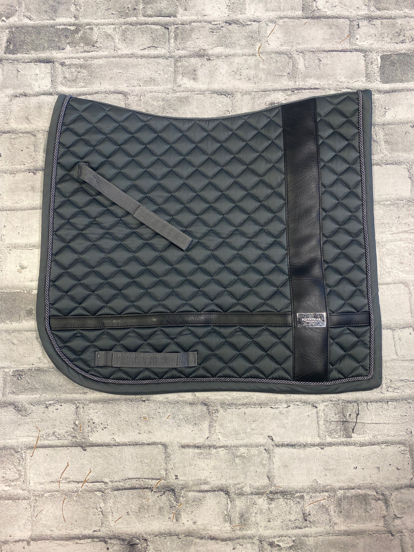 Equestrian Stockholm Dressage Saddle Pad Charcoal F