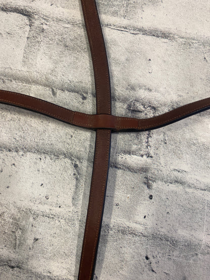 Raised Fancy Stitch Standing Martingale Brown XFull