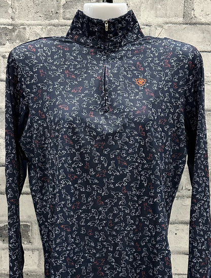 Ariat LS Sunshirt Navy Fox S