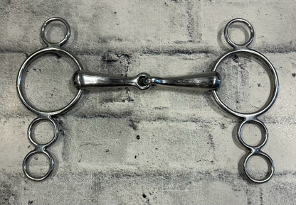 5.5" 3 Ring Elevator Snaffle Bit