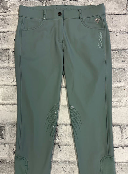 Elation Diamond FS Grip Breeches Seafoam 30