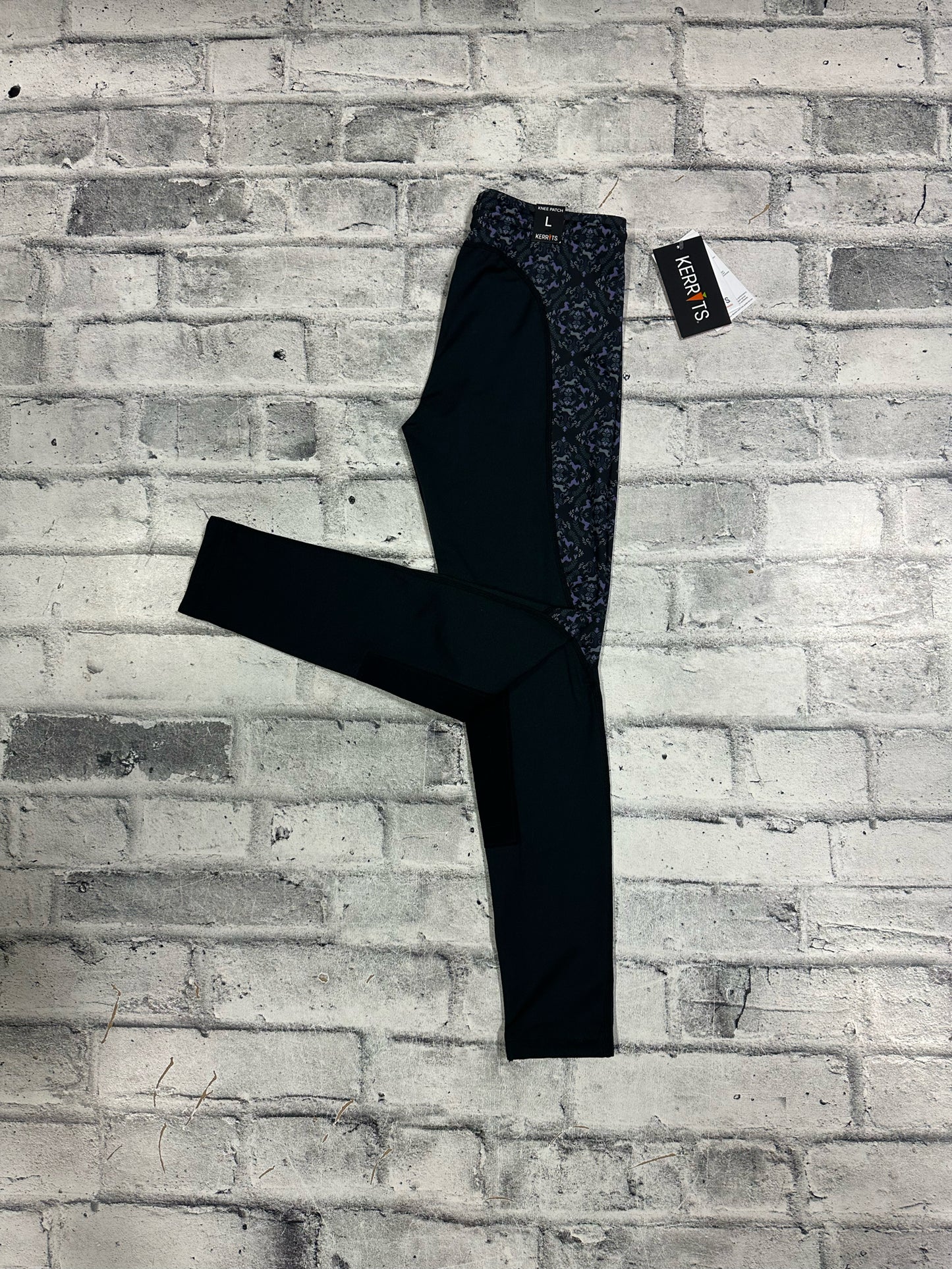 Kerrtis KP Pull On Riding Breeches Black/Pony Print Children's L NEW