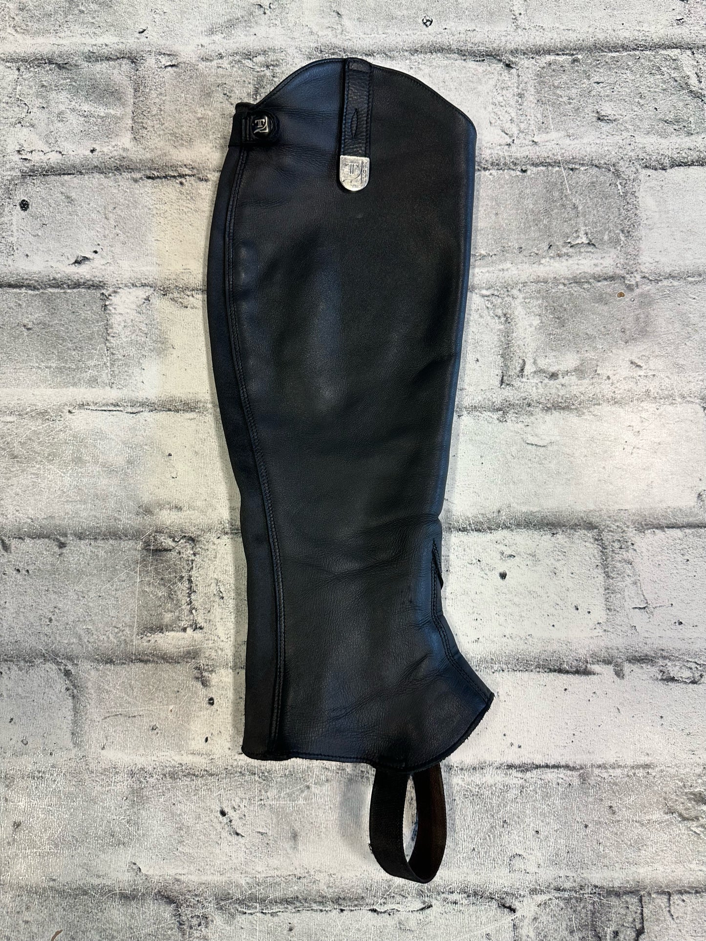 Tucci Leather Half Chaps - C 13" H 16.5"