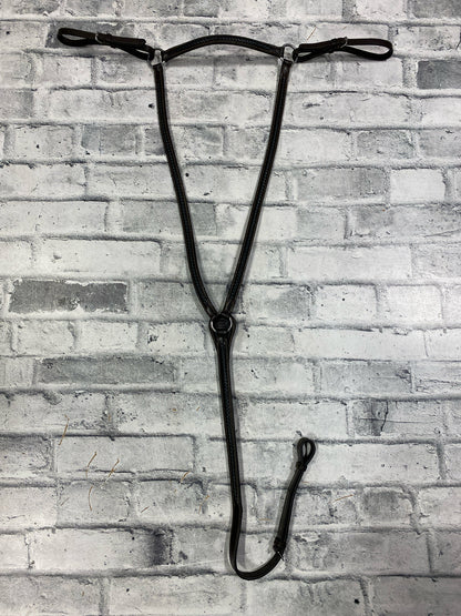 Bobby's Tack Braided Leather Breastplate Brown Cob