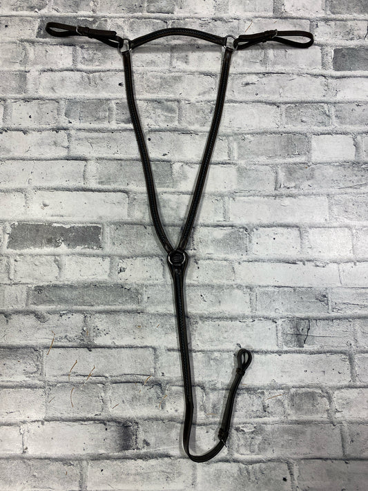 Bobby's Tack Braided Leather Breastplate Brown Cob