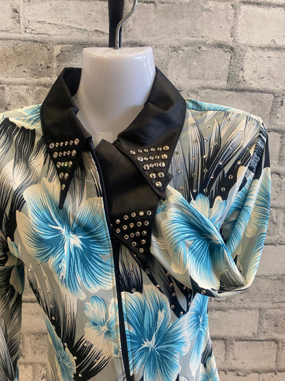 Showmanship Show Shirt Black/Floral 8