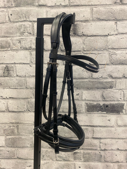 Dressage Bridle Black w/ Crank Noseband XF
