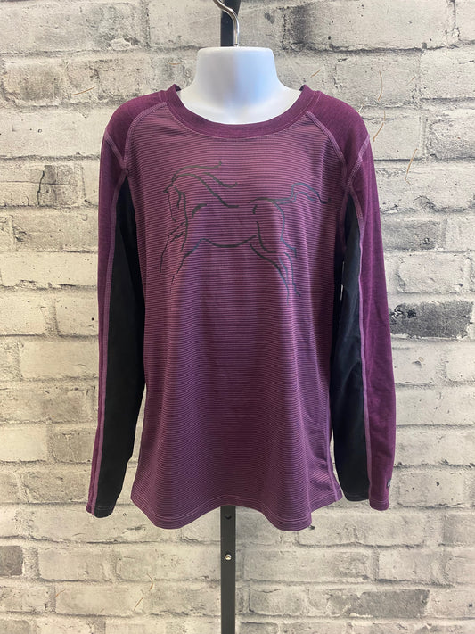 Kerrits LS Shirt Purple Striple Childrens M