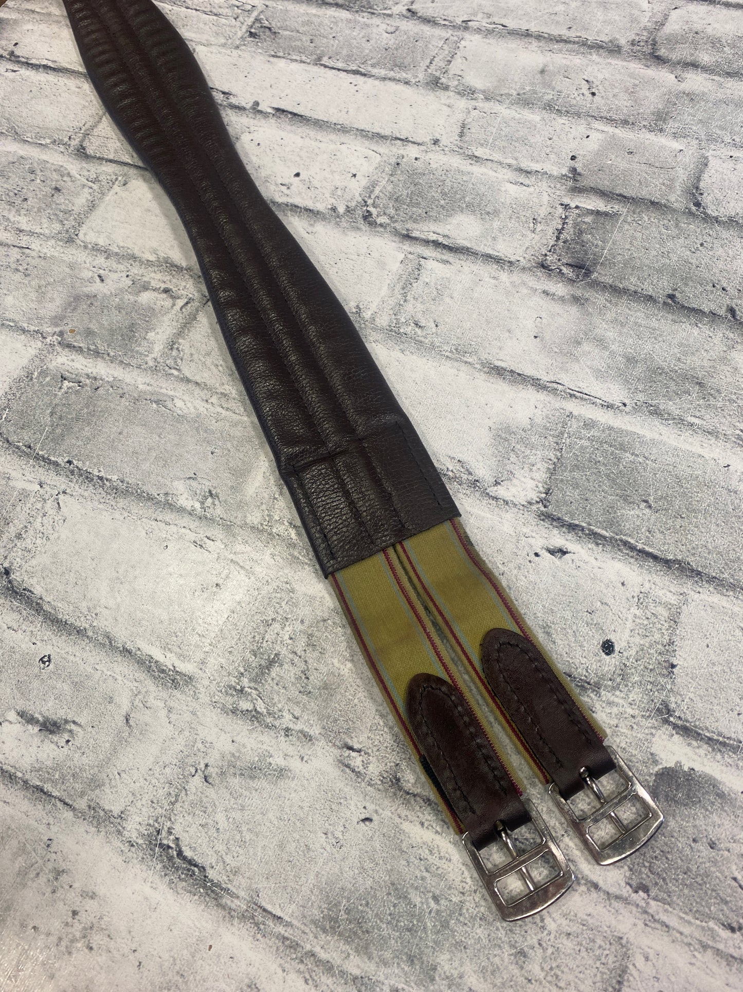 50" Whitman Girth w One Side Elastic Brown