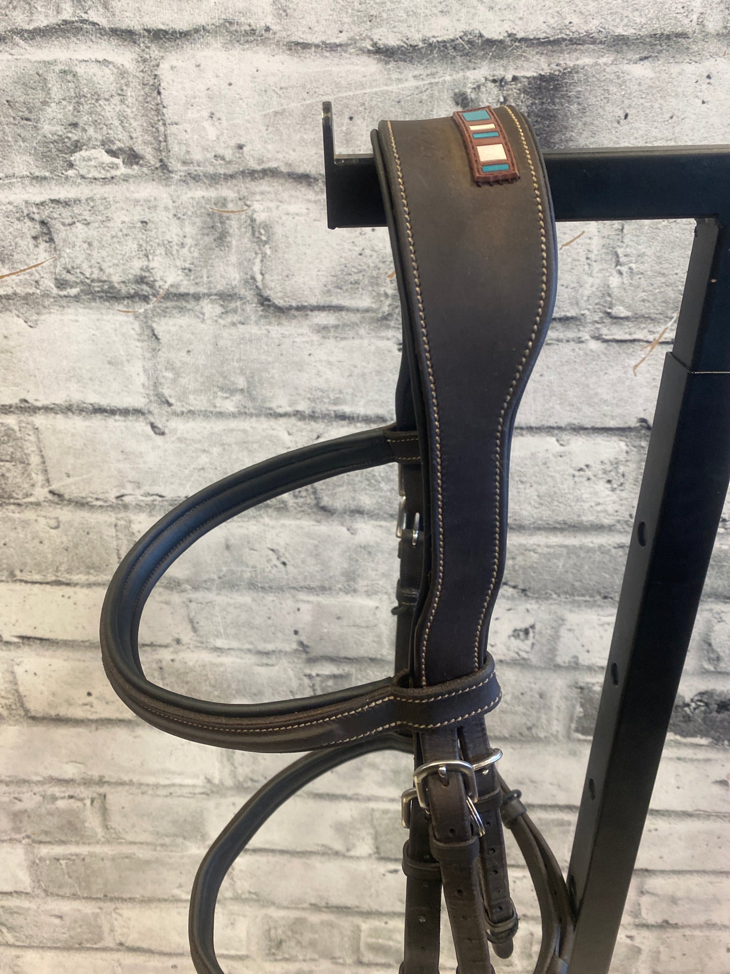 Voltaire Raised Leather Bridle Brown Standard
