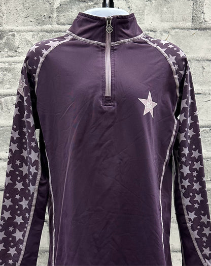 Le Mieux LS Shirt Purple Star Childrens 9-10