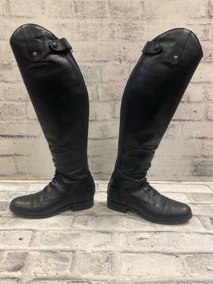 Ariat Field Boots Black 8.5 H 19" C 14"