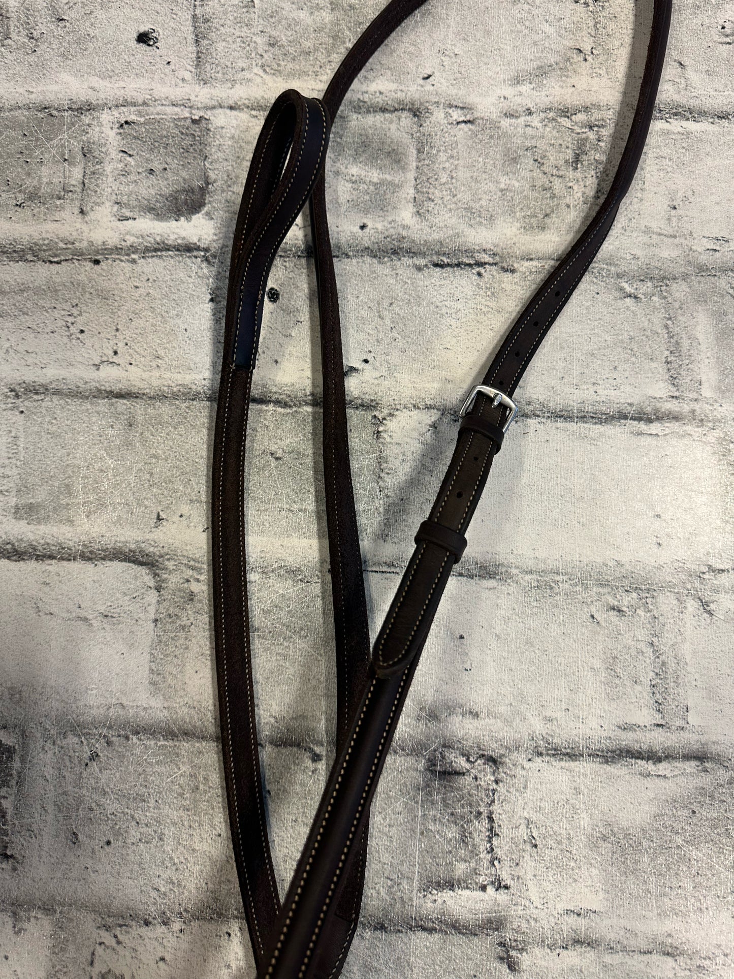 Fancy Stitch Raised Standing Martingale Brown F