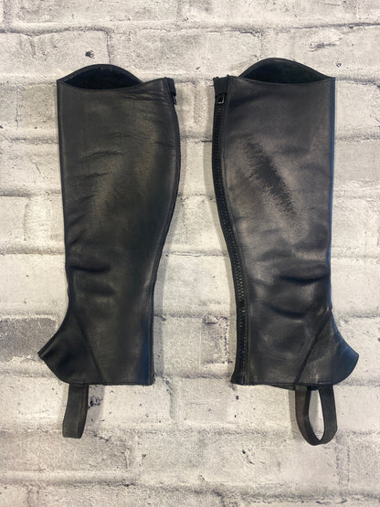 Tucci Half Chaps Black H 15" C 12"