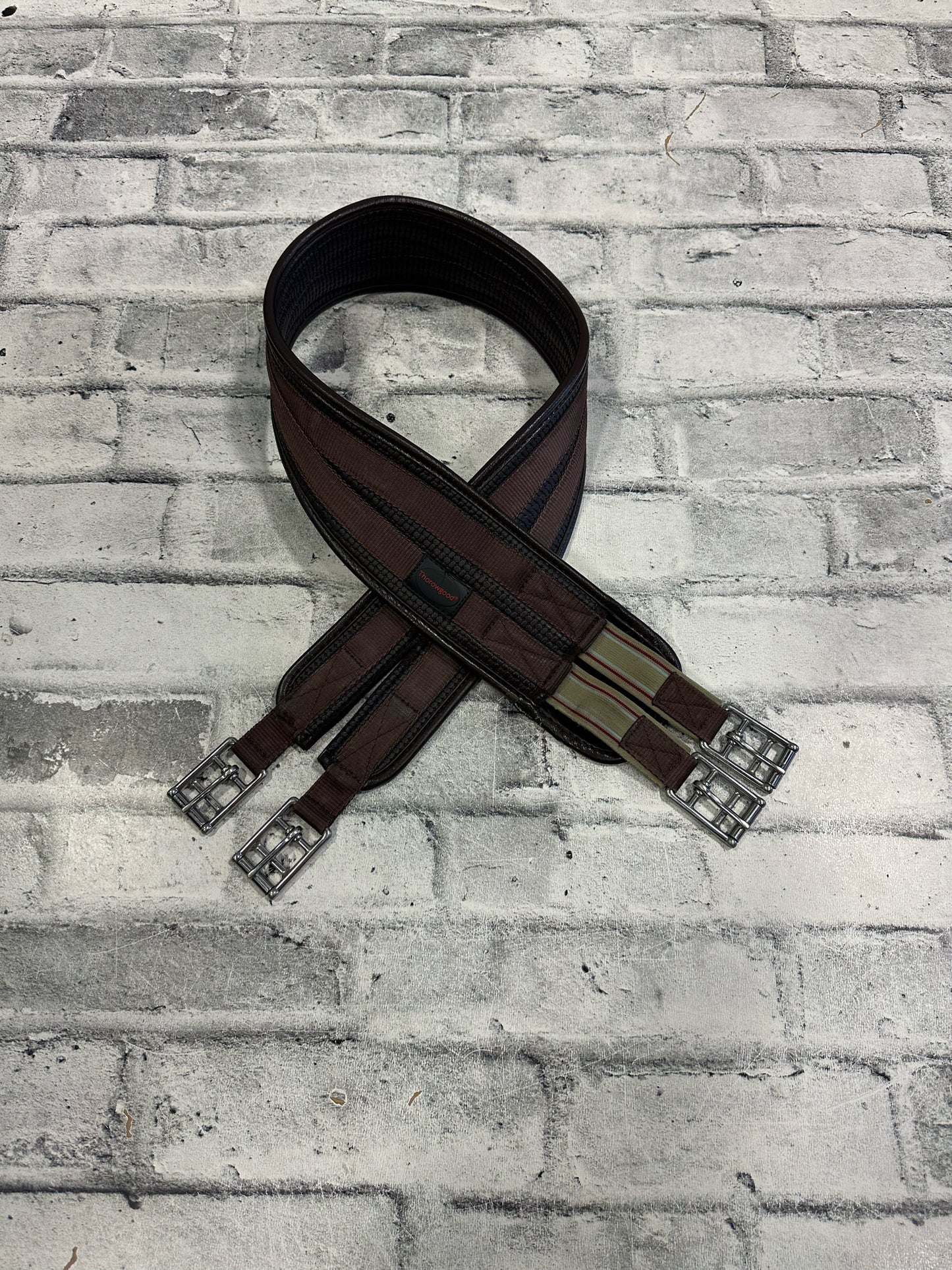 48" Thorowgood Neoprene Girth Brown w/ One Side Elastic