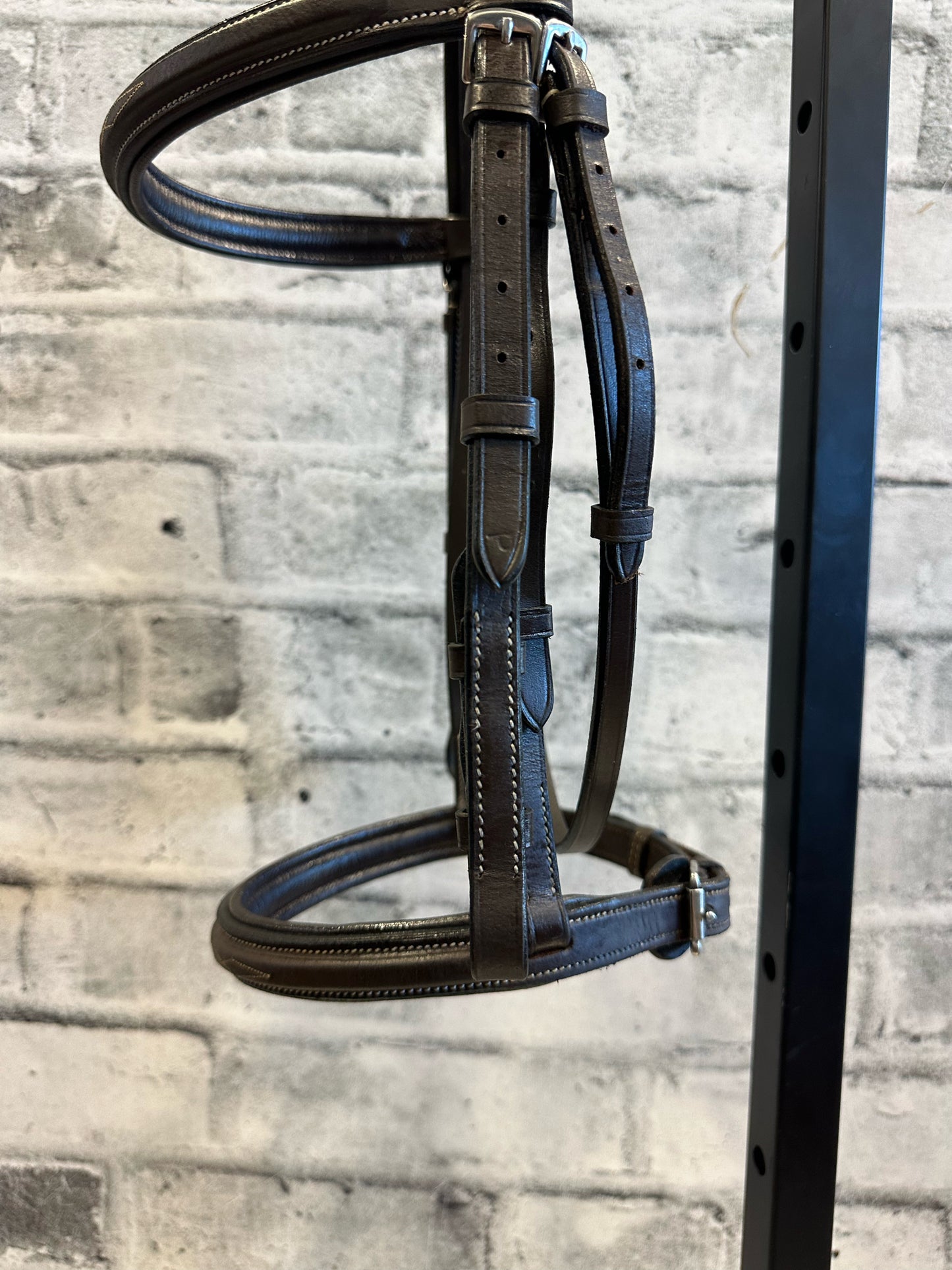 Fancy Stitch Raised Hunter Bridle Brown Pony